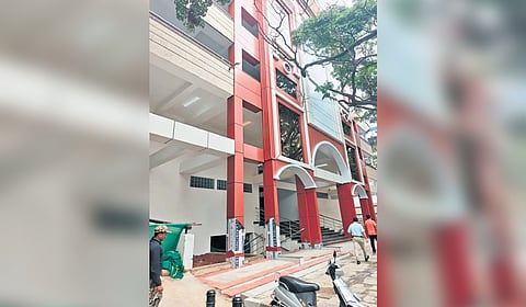 The four-floor car parking complex in Gandhi Bazaar will accommodate 31 vehicles at each level.