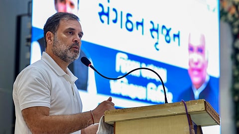 LoP in the Lok Sabha and Congress leader Rahul Gandhi addresses the District President Training Camp organized under 'Organization Creation Campaign'.
