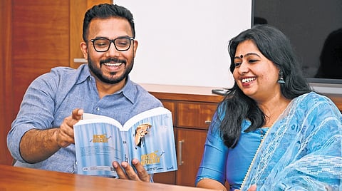 Dr Mathew K M Puthiyidom and Jyothy Sreedhar, co-authors of ‘Thank DoG’, discussing the book