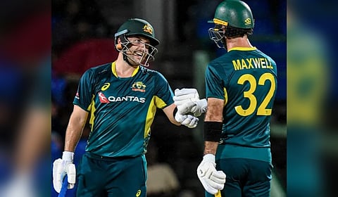 A 66-run stand between Josh Inglis and Glenn Maxwell helped recover Australia and put them ahead of the game.