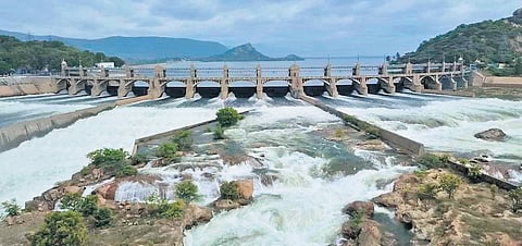 1,00,000 cusecs of water was released from the Mettur dam on Sunday