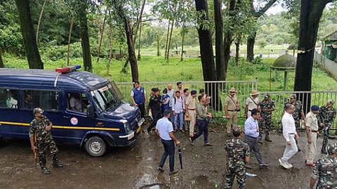 SIT conducting spot inspection in Dharmasthala mass burial case on Monday.