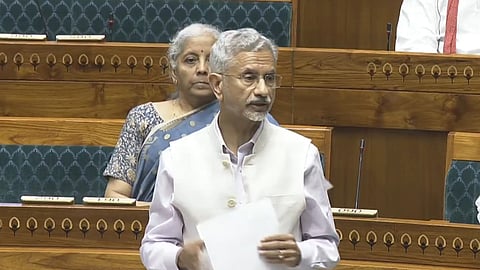 External Affairs Minister S. Jaishankar speaks at the Lok Sabha
