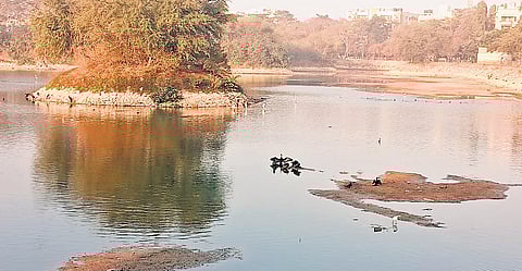 Vibhutipura Lake in East Bengaluru, where over 4 acres have been encroached, according to BBMP’s lake wing