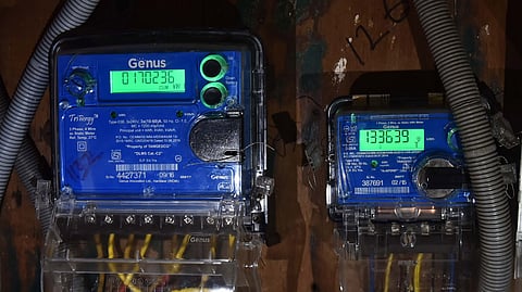 A new smart metre installed recently at a residential complex at Chintadripet by TANGEDCO in Chennai.