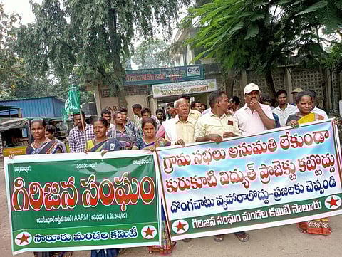 Locals protesting the two Pumped Hydro Storage Power projects (PSPs