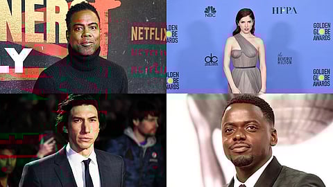 Clockwise from Top Left: Chris Rock, Anna Kendrick, Daniel Kaluuya, and Adam Driver