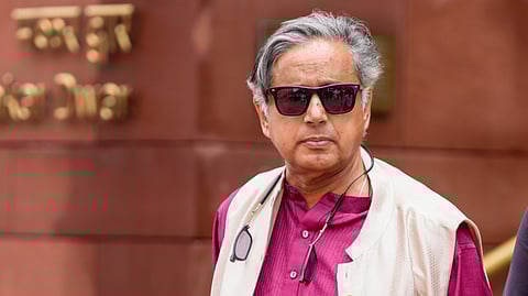 FILE | Congress MP Shashi Tharoor during the Monsoon session of Parliament, in New Delhi, Thursday, July 31, 2025.