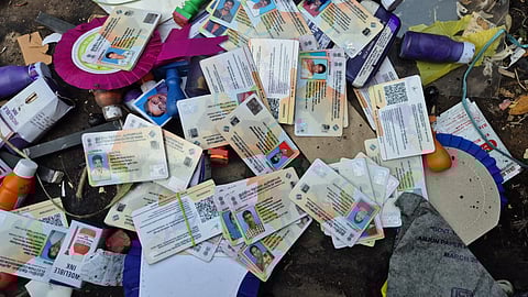 Initial verification revealed that the voter ID cards belonged to residents of Kallakurichi district.