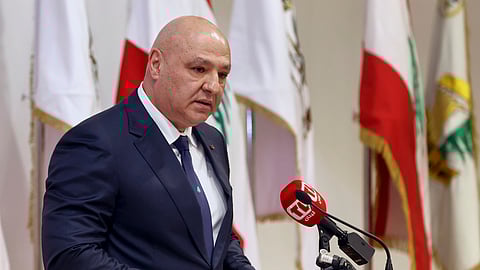 In this photo released by the Lebanese Presidency press office, Lebanese President Joseph Aoun speaks during a ceremony marking Army Day at the Lebanese Defense Ministry in Yarzeh, near Beirut, Lebanon, Thursday, July 31, 2025