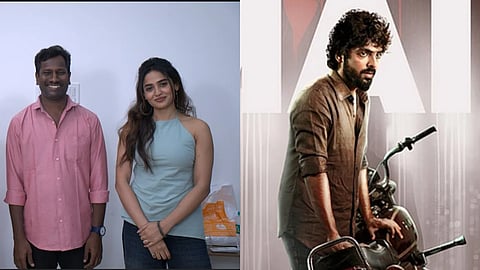 (L) Mu Maran and Teju Ashwini; (R) Blackmail poster