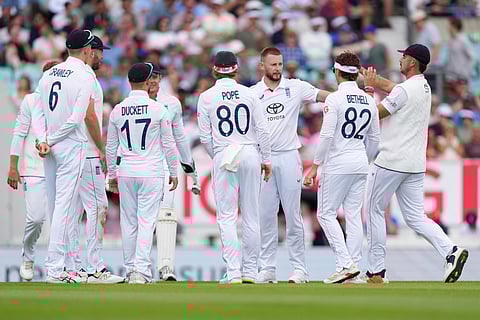 England pacer Gus Atkinson scalped five wickets on his return to Test cricket on Day two of the fifth Test