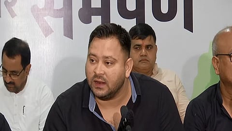 Tejashwi on Saturday told the media that when he searched for his details using EPIC number RAB2916120 on the Election Commission’s portal, his name did not appear.