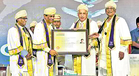 Andhra Pradesh Governor S Abdul Nazeer during the 13th convocation of Vignan's University in Vadlamudi on Saturday.