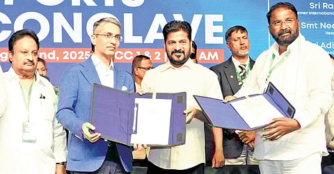 Chief Minister A Revanth Reddy unveils Telangana’s new sports policy on Saturday