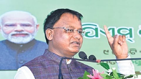 Chief Minister Majhi addressing the function at ICAR-CIFA on the occasion.