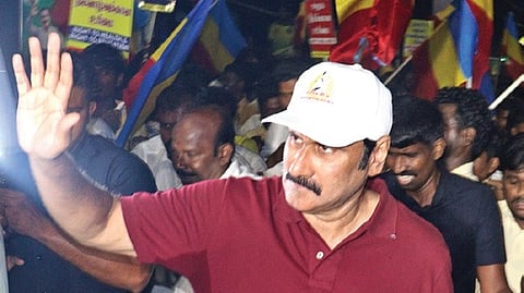 PMK president Anbumani Ramadoss on Sunday visited the defunct TN Chromate and Chemicals Limited factory in SIPCOT Park, Ranipet.