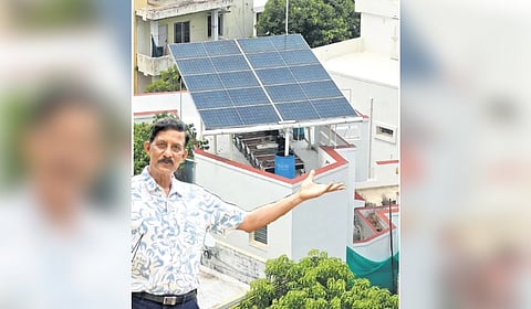 Dr Mohanty installed a 900W off-grid system on his rooftop, one of the first in Puducherry.