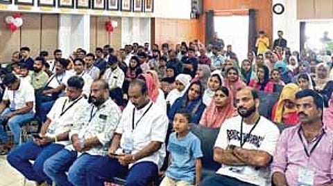 Noushads and their family members at a gathering on Saturday