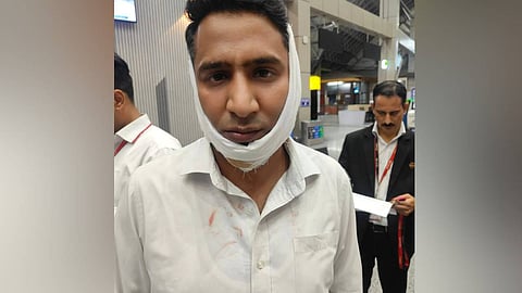 A Spicejet staff, injured by the Army officer.