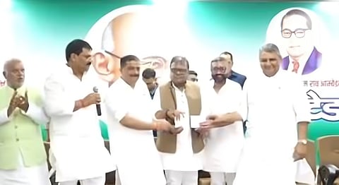 Dr. Ashok Kumar (Ram) joins JD(U); inducted by party working president Sanjay Kumar Jha in the presence of Water Resources Minister Vijay Kumar Choudhary and state president Umesh Kushwaha.
