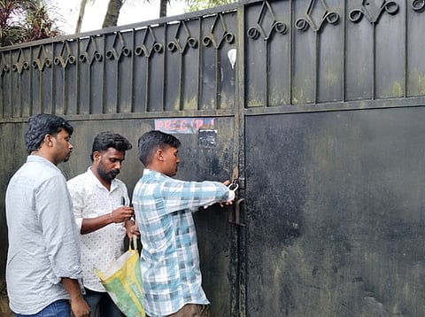 Revenue officials had earlier sealed the tar manufacturing unit at Poker Colony in Devala near Gudalur.