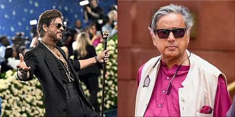 Bollywood actor Shah Rukh Khan, Congress MP Shashi Tharoor.