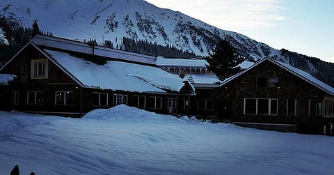 A scenic view of the Nedous Hotel.