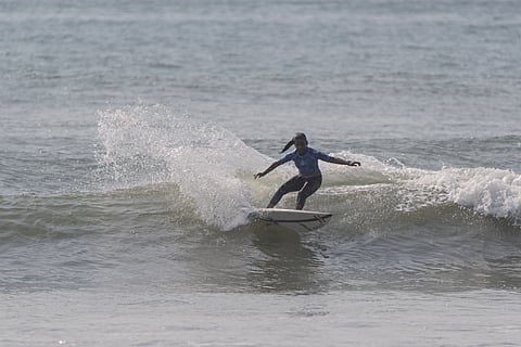 India's Kamali Moorthy taking part in the open women's division