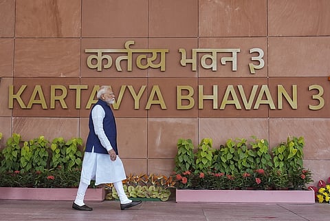 Prime Minister Narendra Modi during the inauguration of Kartavya Bhavan 3, in New Delhi.