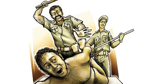 Rabindra’s family members on Wednesday alleged that he was thrashed mercilessly and stripped naked by the cops in police custody.