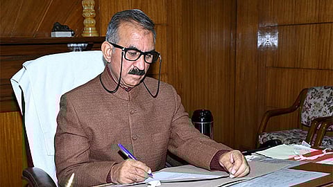 Himachal CM Sukhvinder Singh Sukhu.