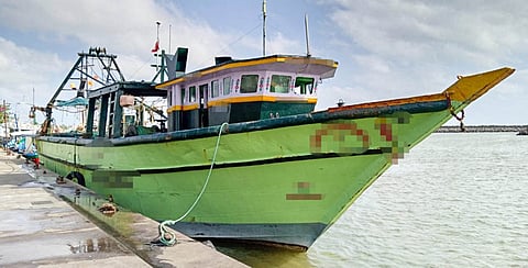 Three mechanised boats owned by Anthony Keruniraj, Venkadesan, and Alex Daniel of Rameswaram, carrying 18 fishermen.