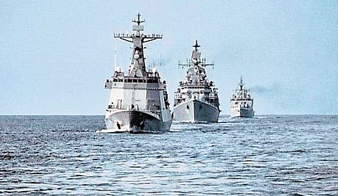 Indian Navys Eastern Fleet ships conclude operational deployment in South East Asia.