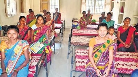 Pregnant women from various parts of the Parvathipuram agency in the PWH.