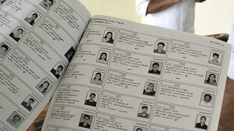 Image of voters' list used for representational purposes only.