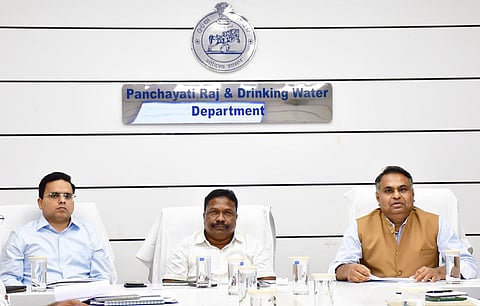 PR and RD Minister Rabi Naik taking review of department projects