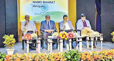 From left: Pankaj Saran, Sujan Chinoy, Shishir Priyadarshi, Manish Dabhade.