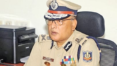 ADG Law and Order Sanjay Kumar addressing the mediapersons on Saturday