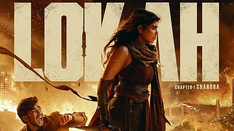 Movie poster of 'Lokah' chapter one Kalyani Priyadarshan and Naslen