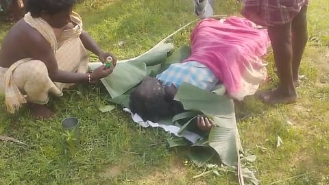 Around 7:30 am on Monday, the girl reportedly went to a field near the house and set herself on fire.