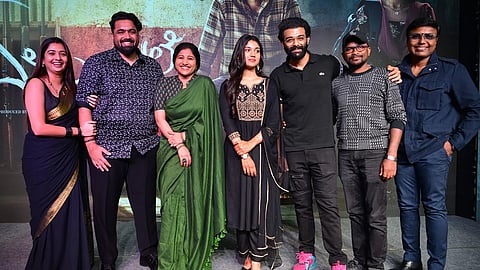 Mangli (third from left) with the crew of Elumale