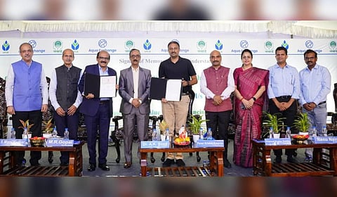 The agreement signed in Vijayawada on Monday, introduces a pioneering loan model for shrimp farmers, integrating Internet of Things (IoT) as part of a pilot project.