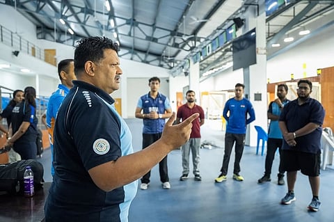 National pistol head coach Samaresh Jung in the ongoing national camp in New Delhi