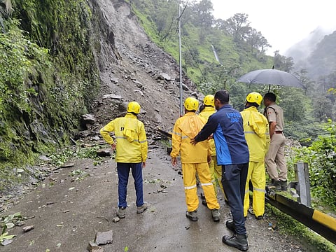 Mountainous areas are witnessing a surge in landslides, while rivers in the plains are swelling dangerously.