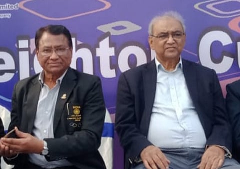 (L) Ashok Kumar Dhyanchand with Dr Vece Paes