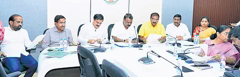 The panel during the meeting