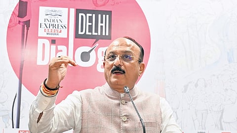 Delhi Minister Ashish Sood speaks during the 26th edition of Delhi Dialogues.