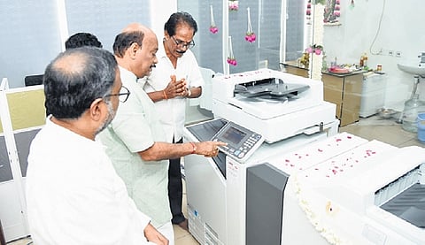 The Speaker made these remarks while speaking to the media after inaugurating modern and high-speed printers installed in the Andhra Pradesh State Legislative Assembly building on Thursday.