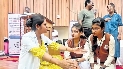 Initially, 3,329 certified master trainers were trained by experts and paramedics.